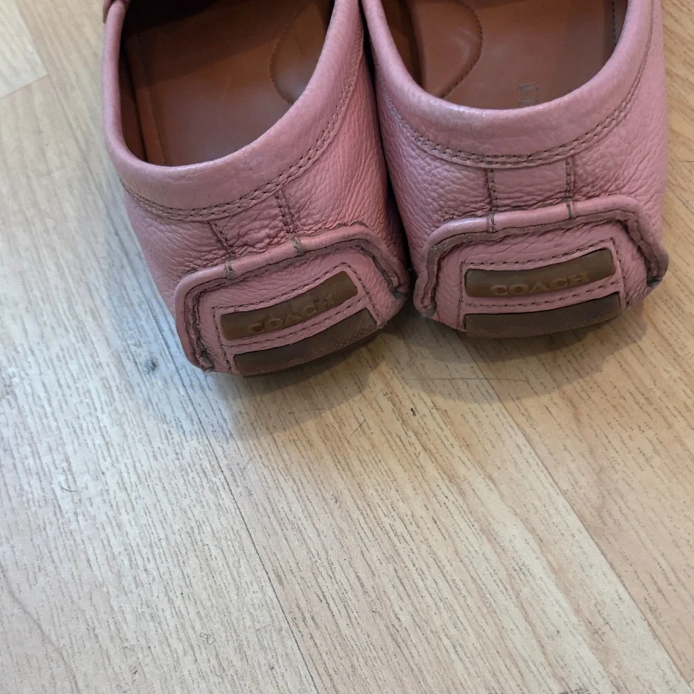 Coach Blush Leather Loafers with Silver Accents - Picture 4 of 5